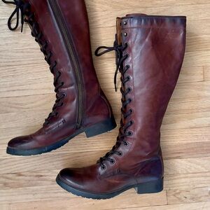 Frye Knee High Combat Boots